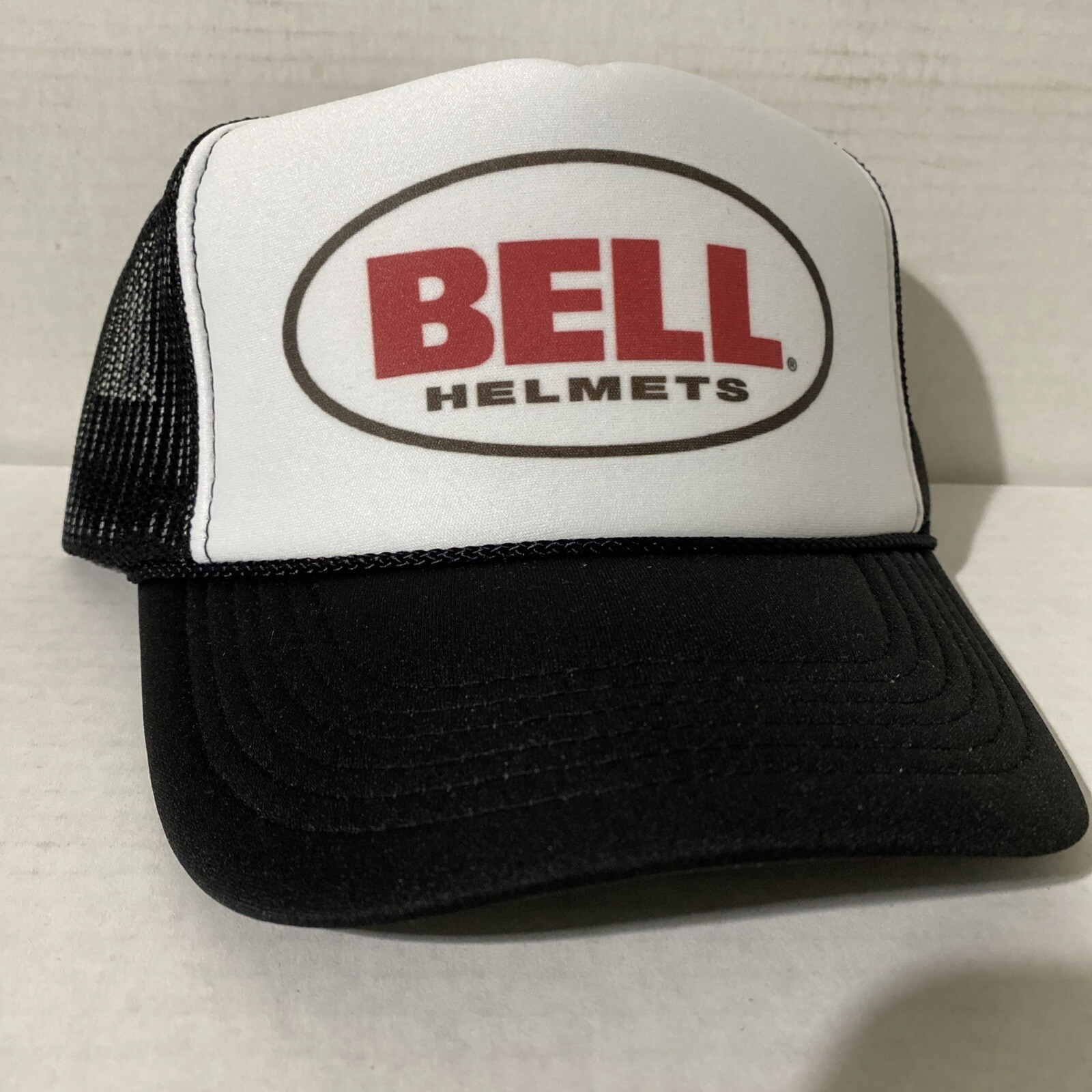 Vintage Bell Helmets Trucker Hat Motorcycle Hat Racing Cap SnapBack Black