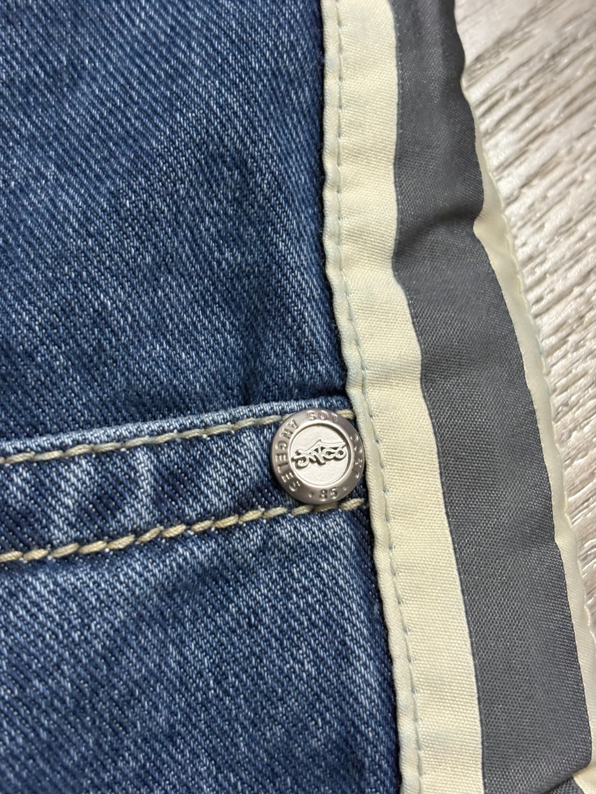 Vintage JNCO Skunk Side Stripe Baggy Wide Leg Jeans Y2K Streetwear – Men’s 36×35