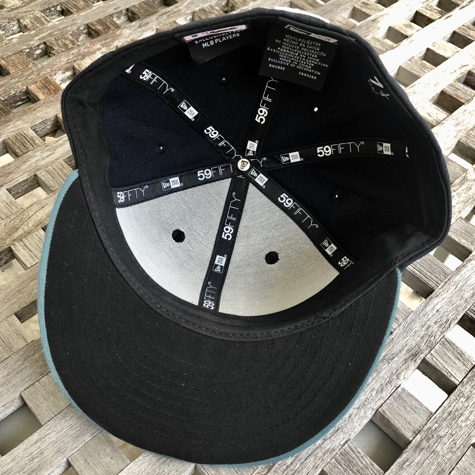 Seattle Mariners Logo MLB New Era 59FIFTY 2 Tone Fitted Hat 7 1/4