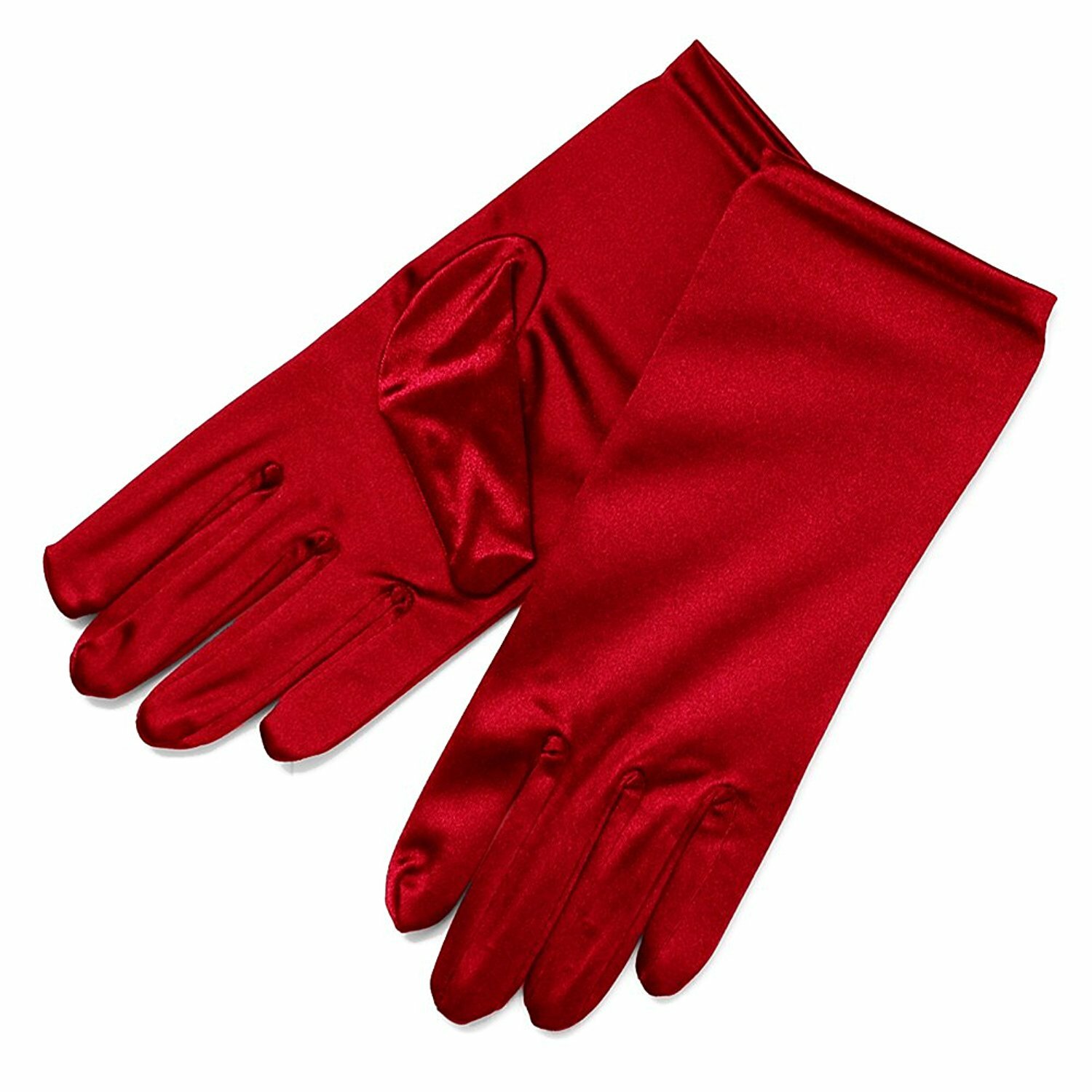 Women’s Short Opera Satin Gloves Wrist Banquet Gloves Valentine’s Day Bridal US
