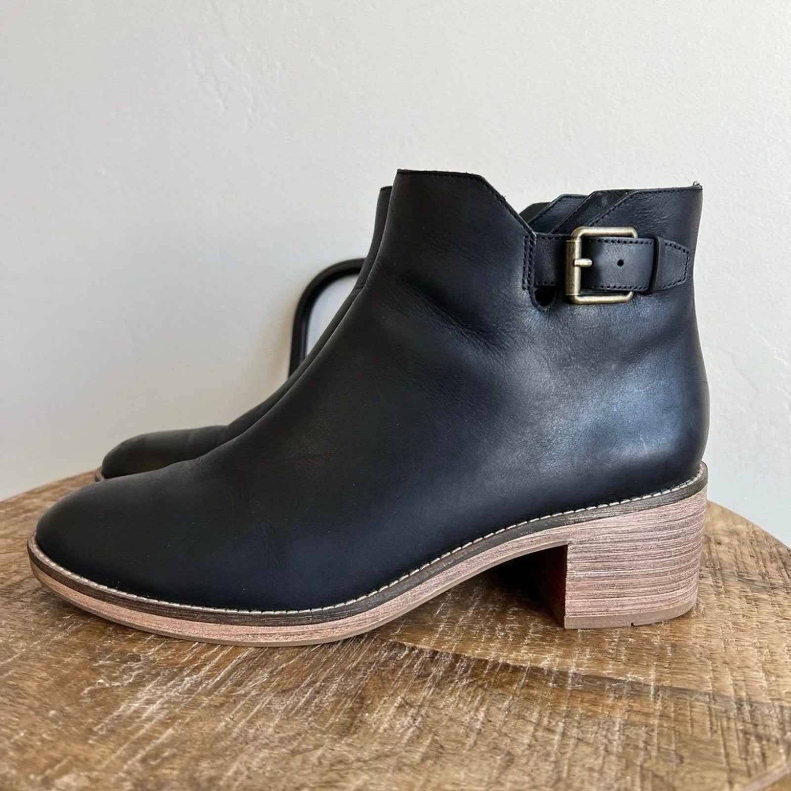 Cole Haan Harrington Block-Heel Booties in Black Size 8
