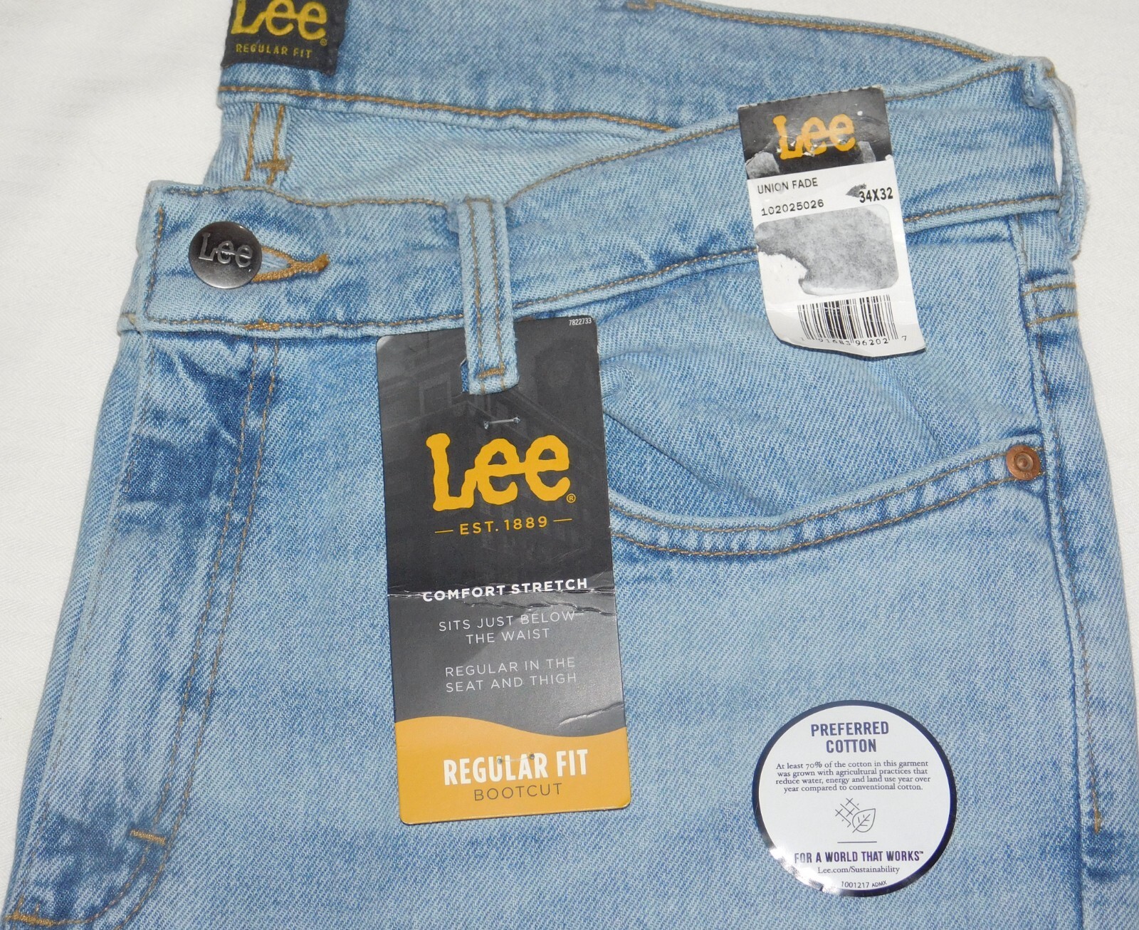LEE Regular Jeans Stretch Bootcut Regular in Seat & Thigh Union Fade Lt Blue
