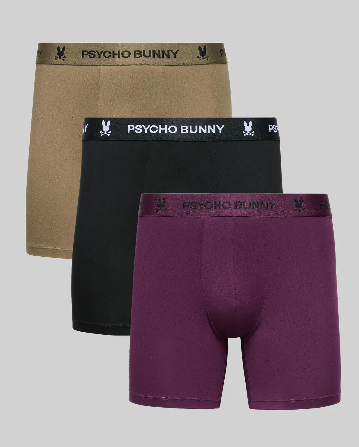 3-Pack New Psycho Bunny Men’s 5.5″ Boxer Briefs Trunks Underwear w/Gift Box