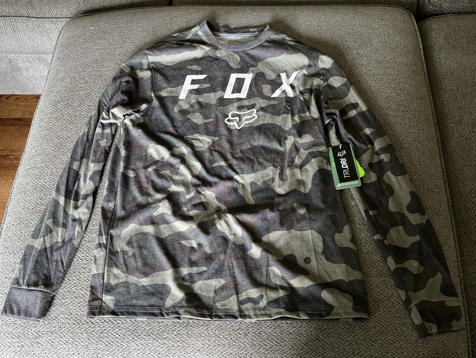 Fox LS Tech Tee Camo GRN CAM Medium