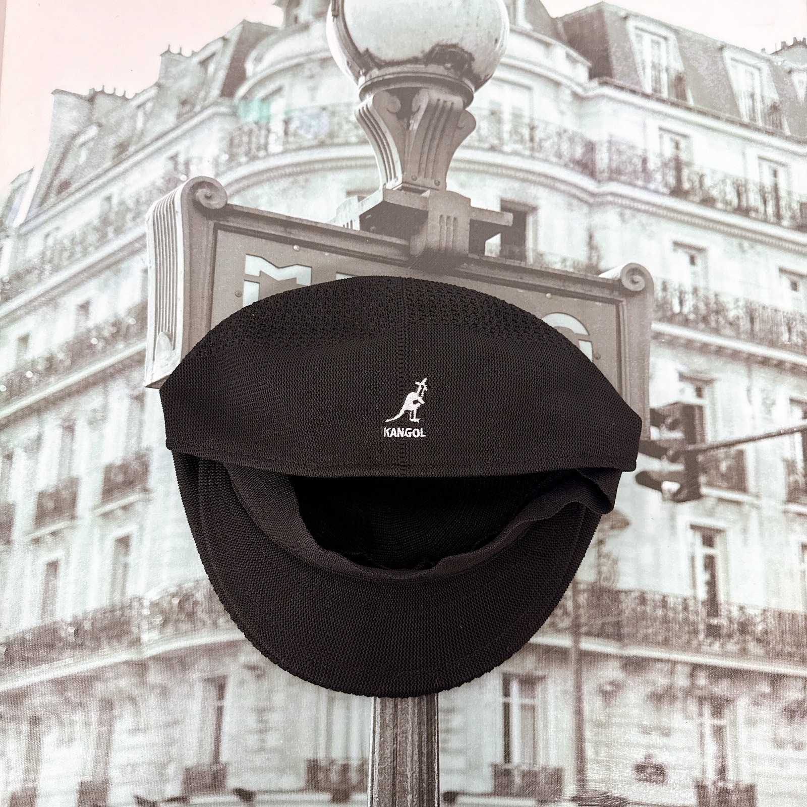 Kangol K3107ST Breathable Flat Cap Ivy Beret Hat Black One Size