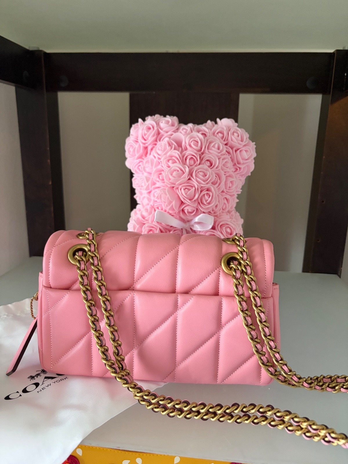 Pink Coach Quilted Tabby bag new bright pink never used