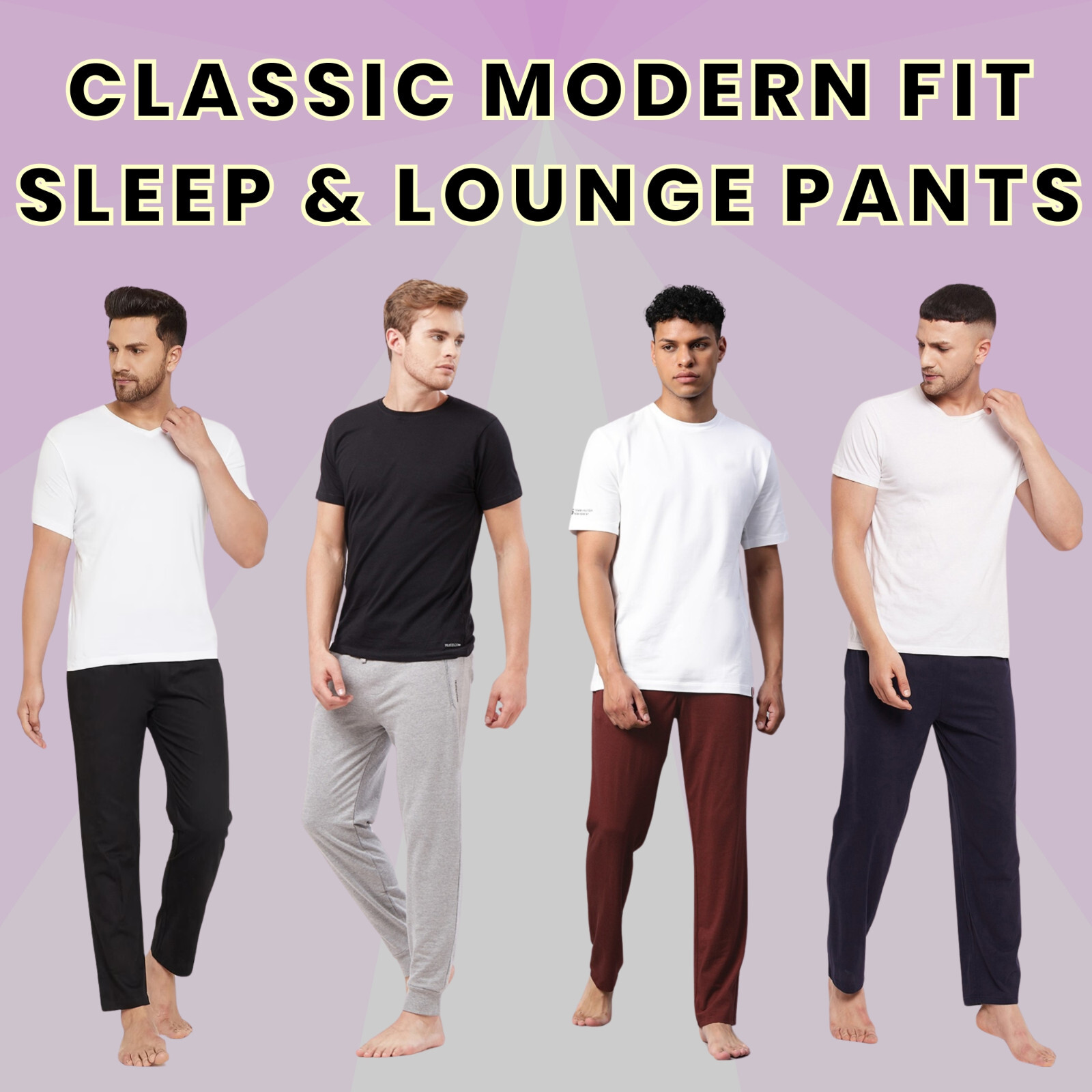 3-Pack New Men’s Classic Modern Fit Lounge Pants (Sizes: S-3XL) Free Shipping