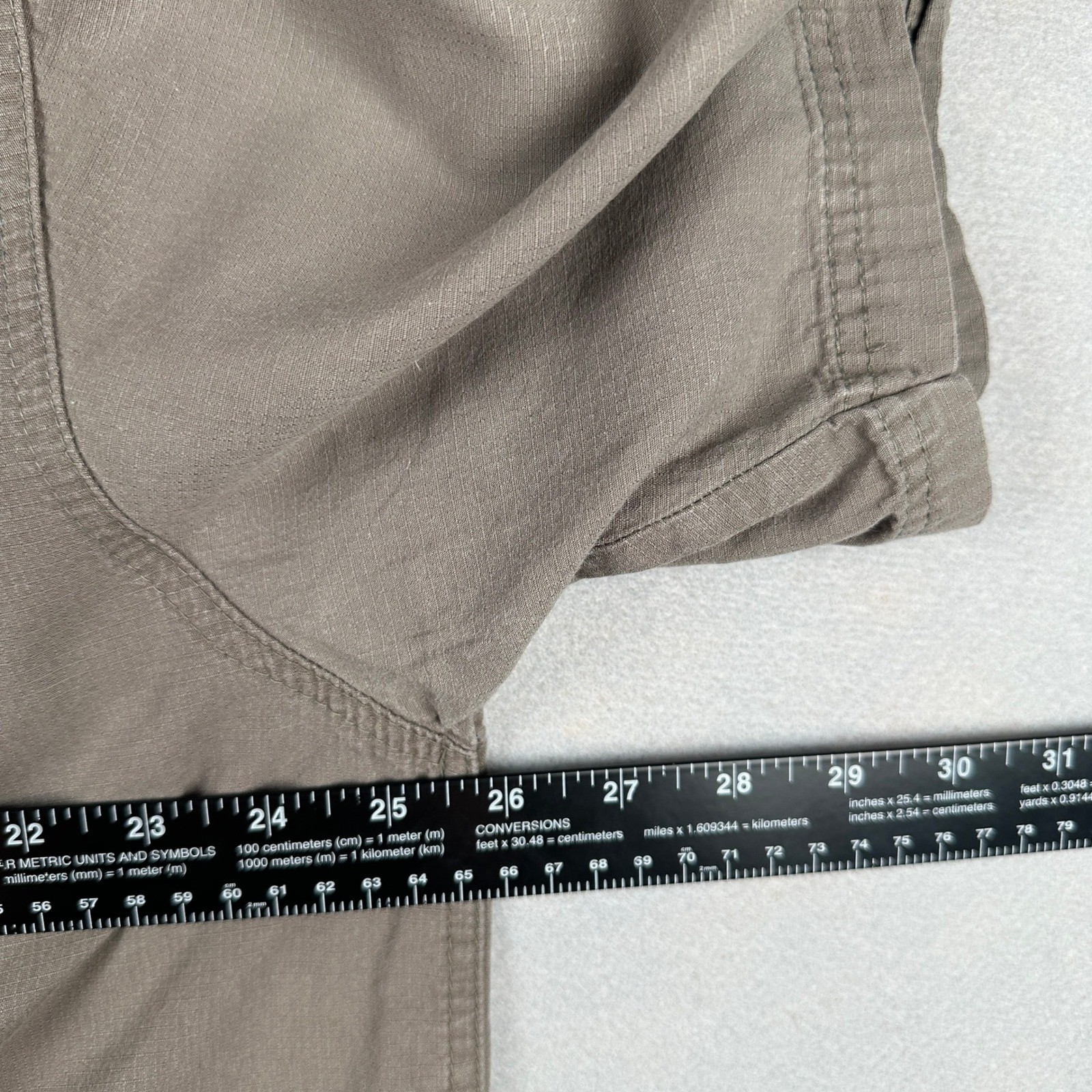 100% Cotton Dickies Ripstop Work Shirt Mens XL Khaki Tan Short Sleeve Utility
