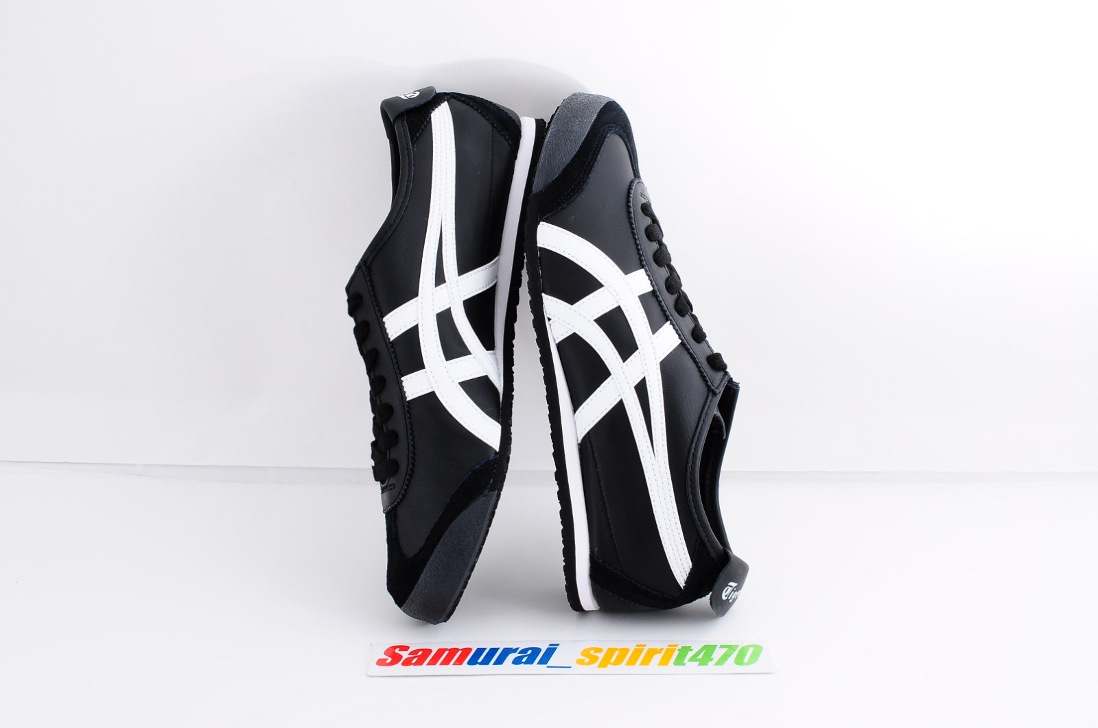 Onitsuka Tiger Genuine MEXICO 66 1183C102 BLACK /WHITE US Buyer No Import duties