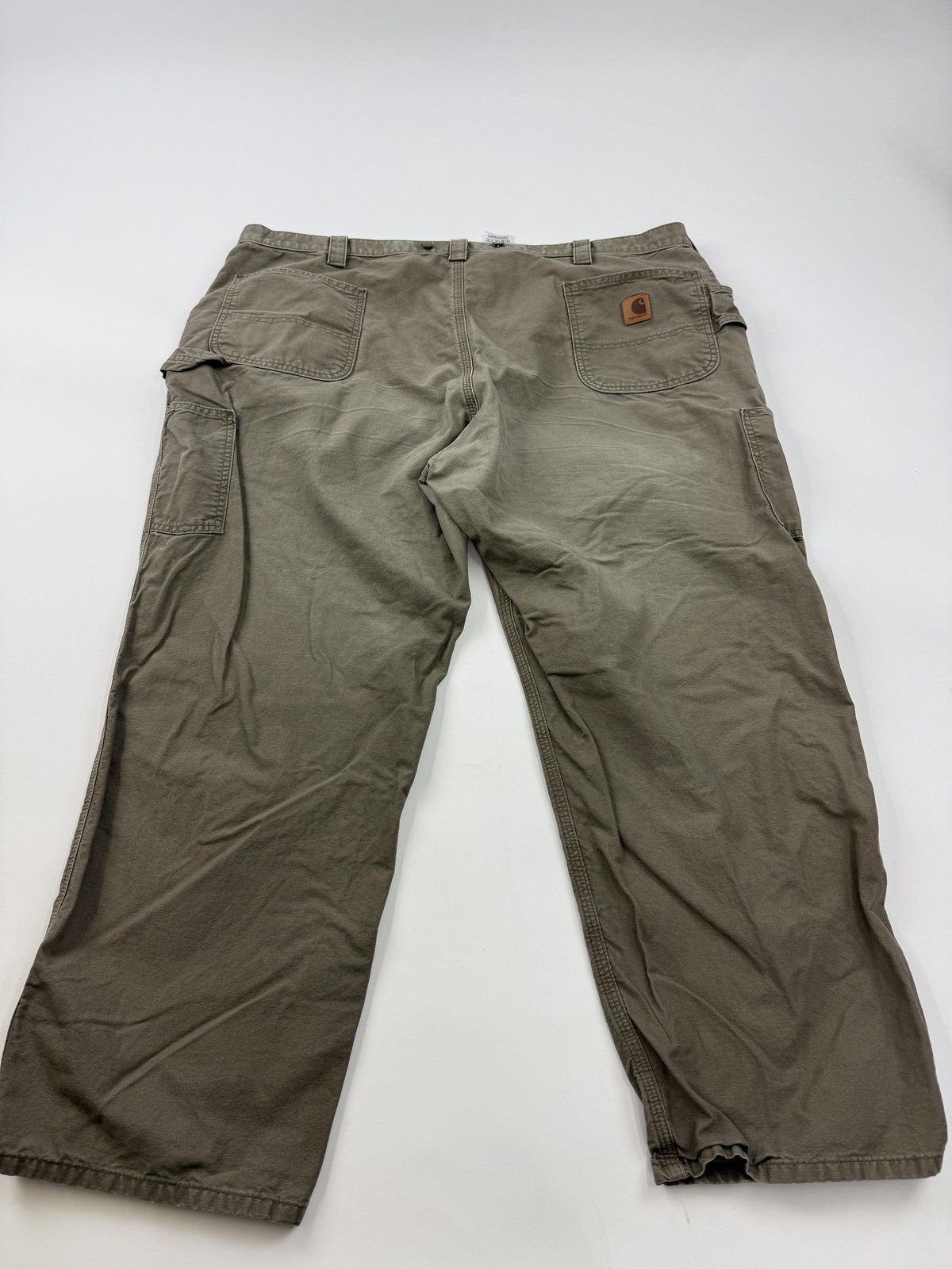 Carhartt Pants Mens 48×28 Brown Relaxed Fit Canvas Carpenter Workwear Utility