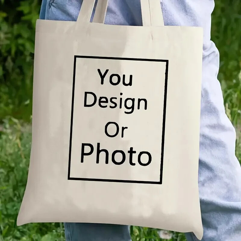 Custom Tote Bag Add Your Personalized Texts, Graphics, Pictures 1 or Bulk Large