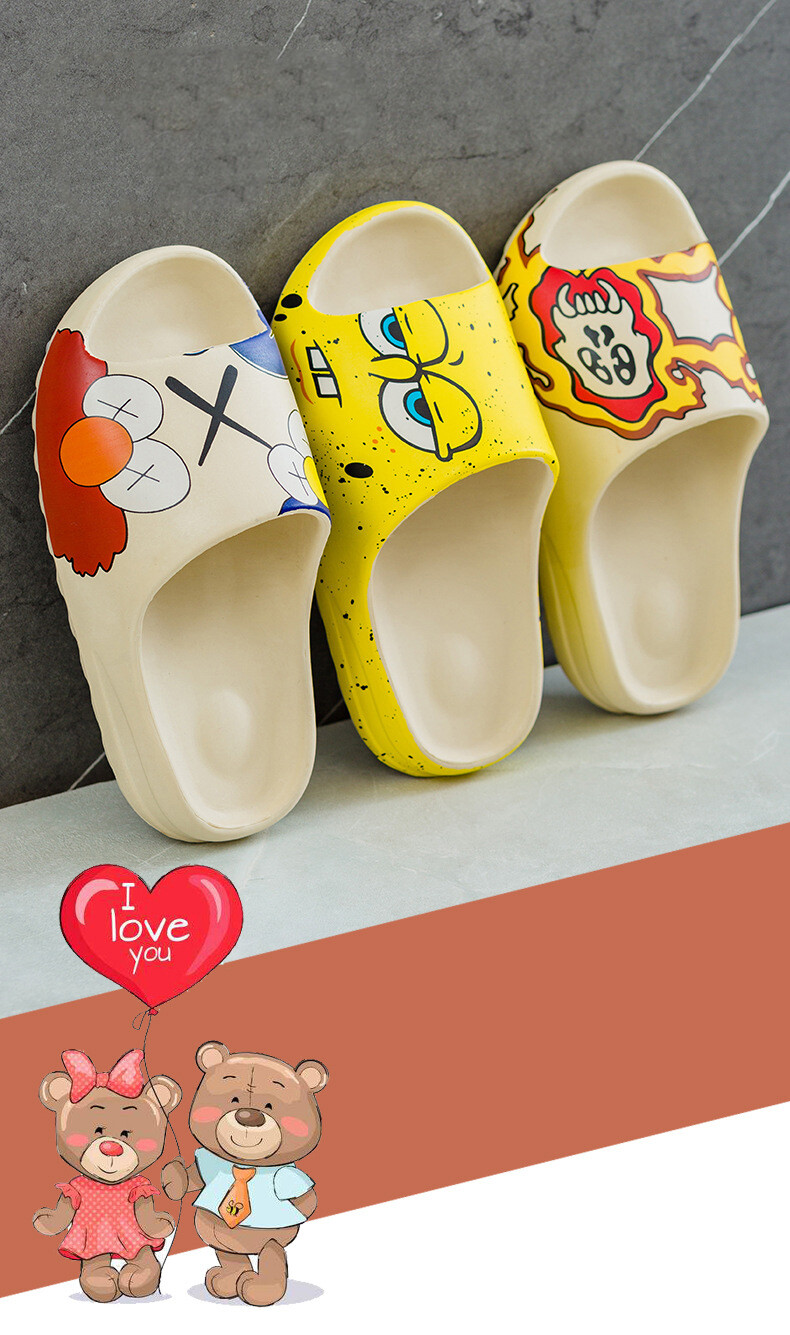 Cartoon Cozy Pillow Slides Anti-Slip Sandals Slippers Cloud Home Outdoor Shoe