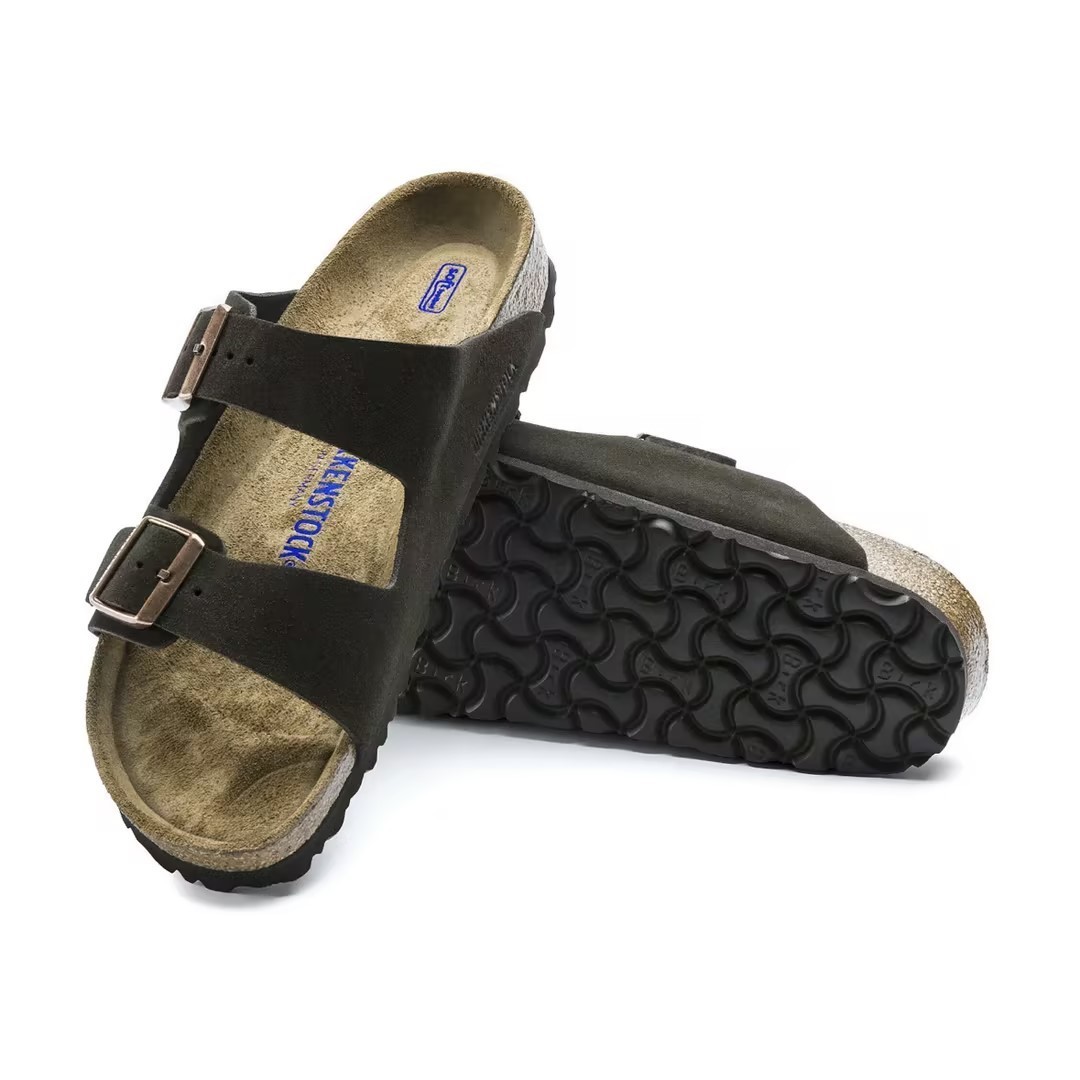 Birkenstock Arizona Soft Footbed Sandals Taupe Suede Leather Shoes EU37-45