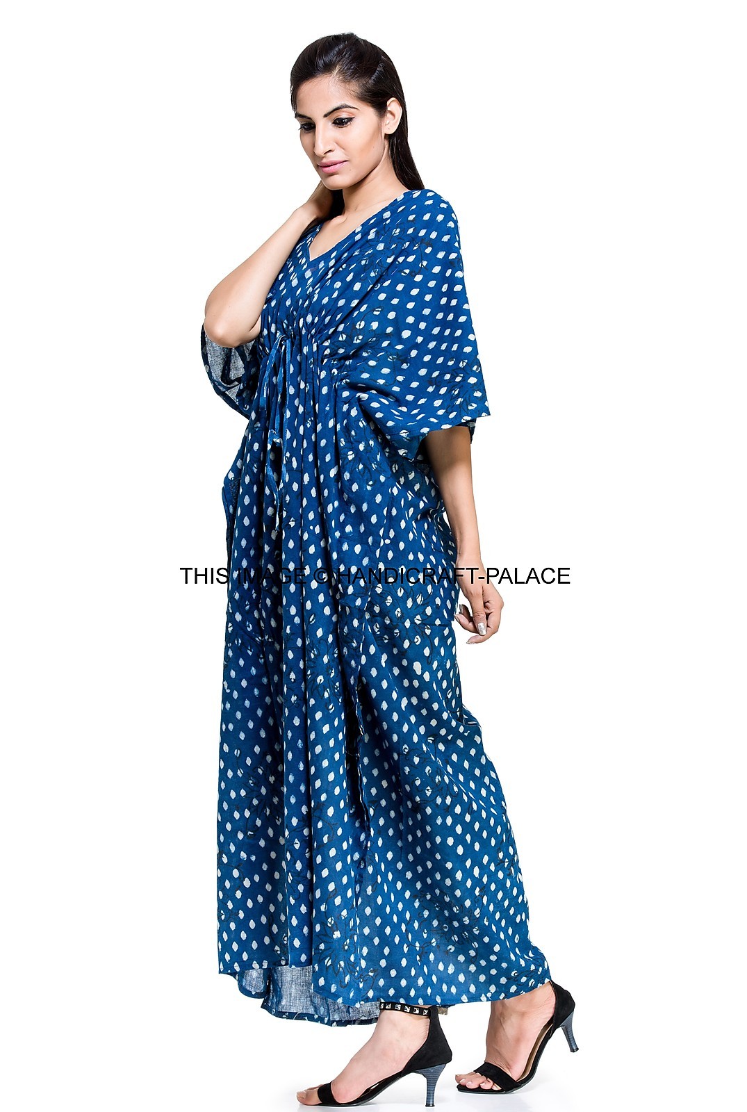 10 Pcs Wholesale Lot of Kaftan Women Kaftan Dress Indigo Blue Beach Long Caftan