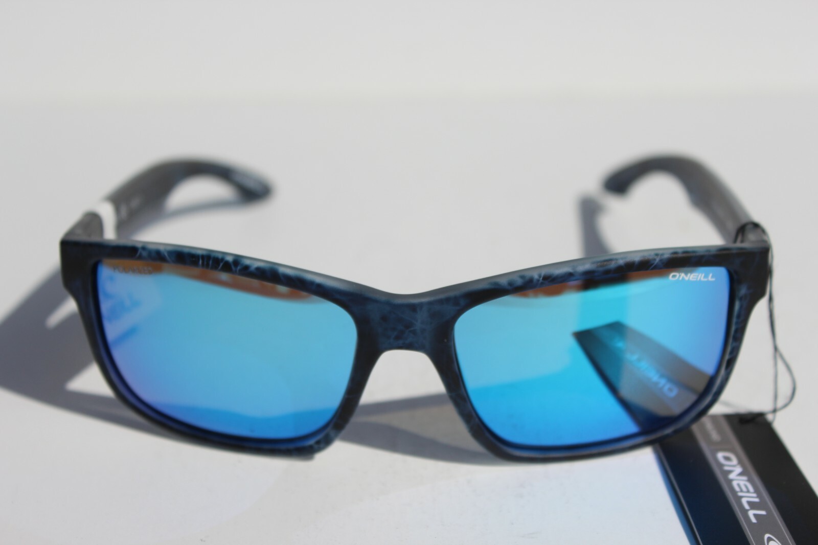 O’NEILL Anso POLARIZED Sunglasses Crystal Liquid/Blue Mirror Surf/Beach NEW