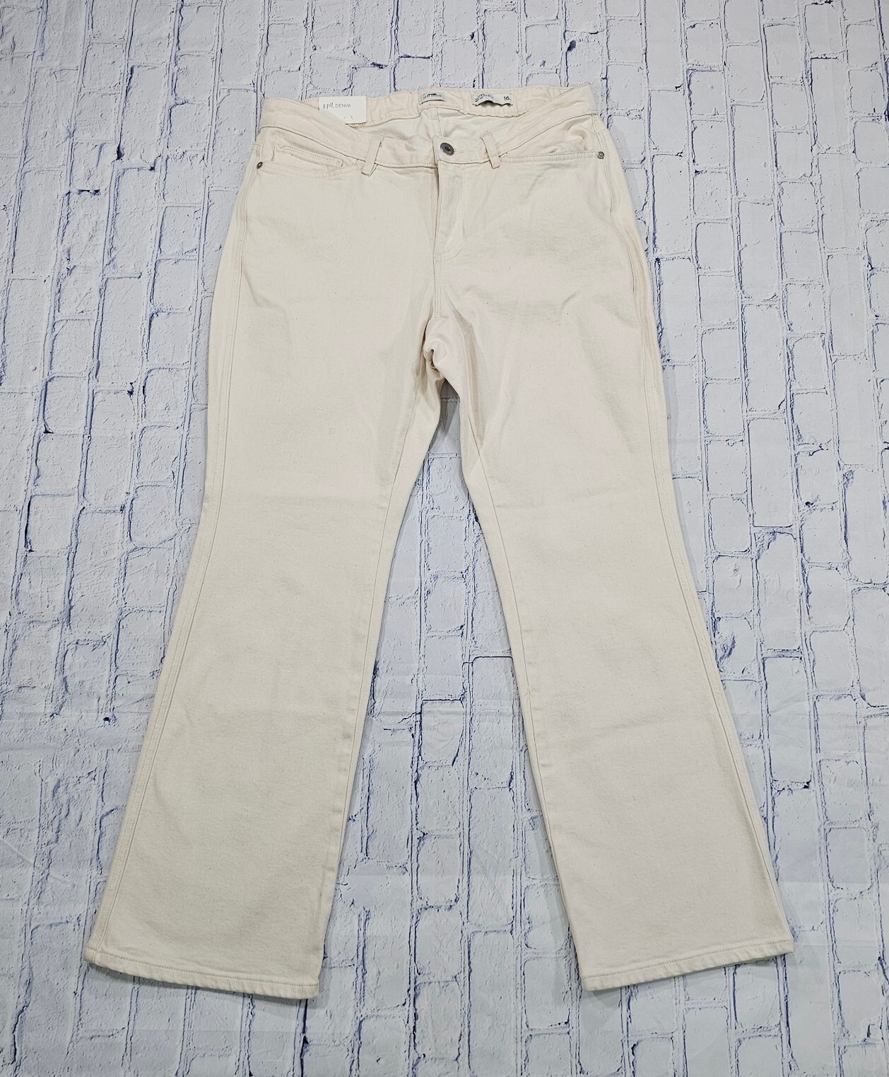 J. Jill Denim Natural Cotton Blend Stretch Modern Slim Bootcut Jeans WOMENS 16 R