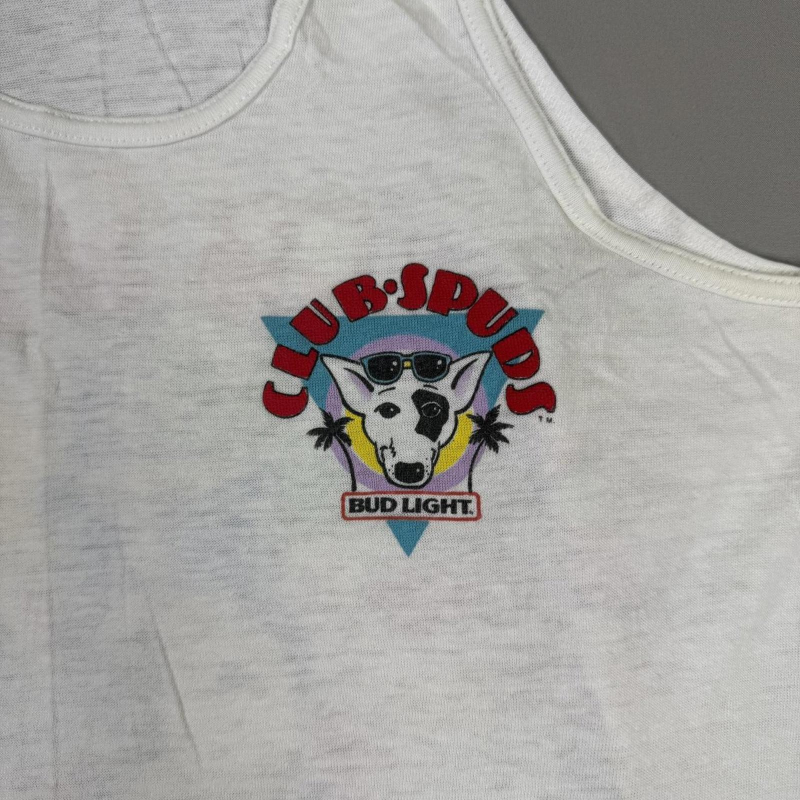 1980s Club Spuds Mackenzie Bud Light Promo Tank w/ Dog on a vacation