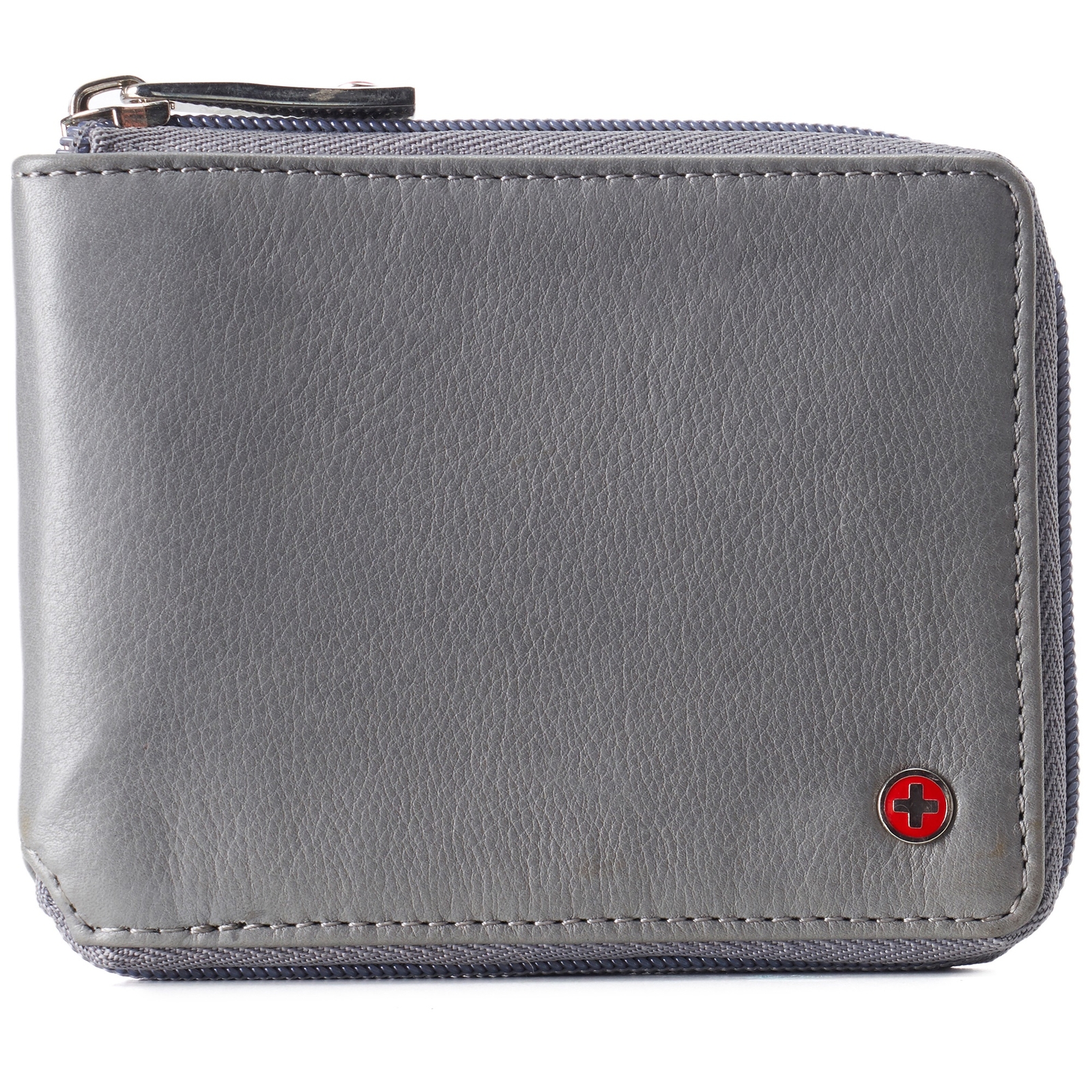 Alpine Swiss Logan Zipper Bifold Wallet | All-Around Zip Closure | 13 Card