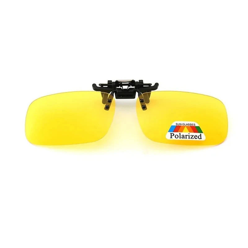 4 Color Grey Lenses Polarized Sunglasses Clip on Flip up UV 380 Driving Fishing