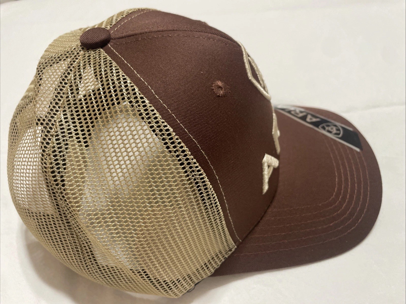 Ariat Mens B-Fit Shield Logo Mesh Back Snapback Cap Hat