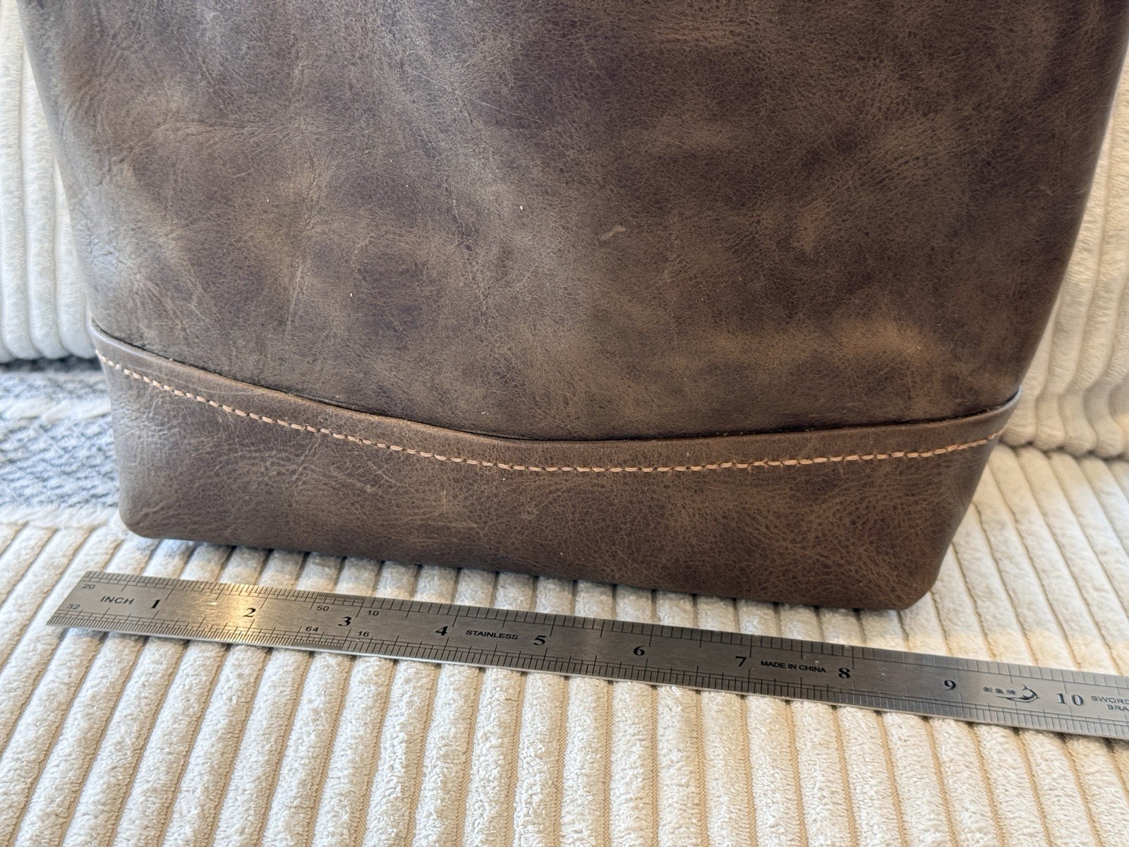 Hand Stitched Genuine Leather Small hand tote Bag