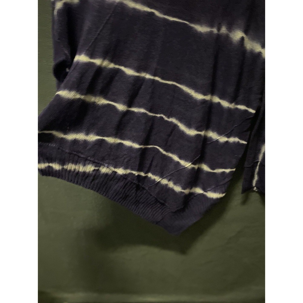 Love Scarlet Sweater Long Sleeve Womens M Medium Asymmetrical Hem Tie Dye Stripe