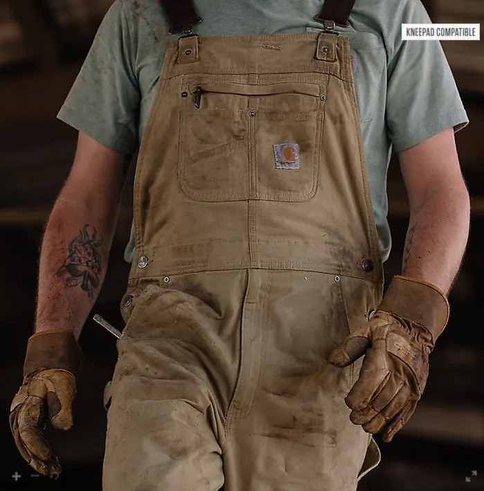 Carhartt Men’s Rigby Bib Overall Work Clothing Regular Size – No Import Fee