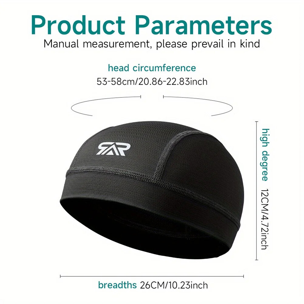 Gray Caps Sweat Wicking Skull Caps Cooling Helmet Liner Beanie Hats for Cycling