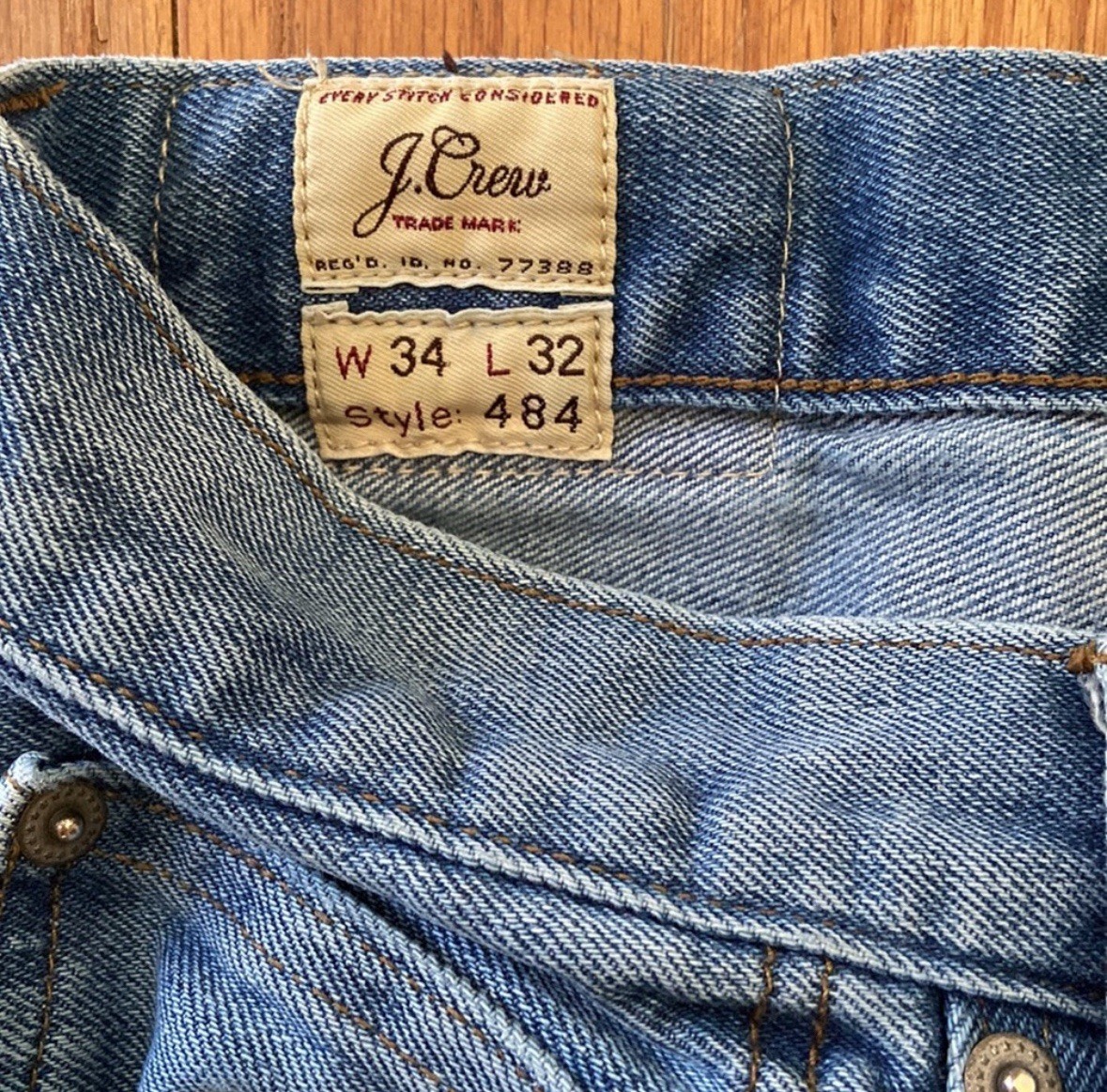 J. Crew Men’s Slim Fit Jeans – Style 484 – Size 34×32