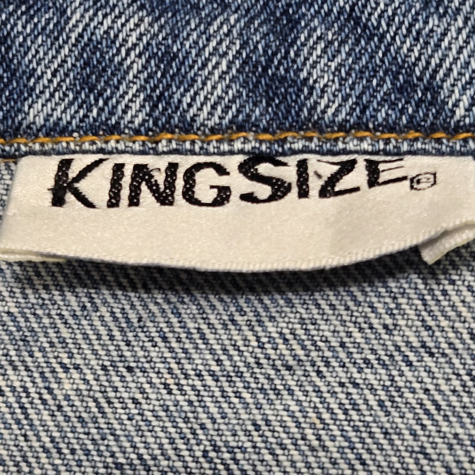 Men’s 7XL Denim Trucker Jean Jacket Blue by Kingsize, Big & Tall