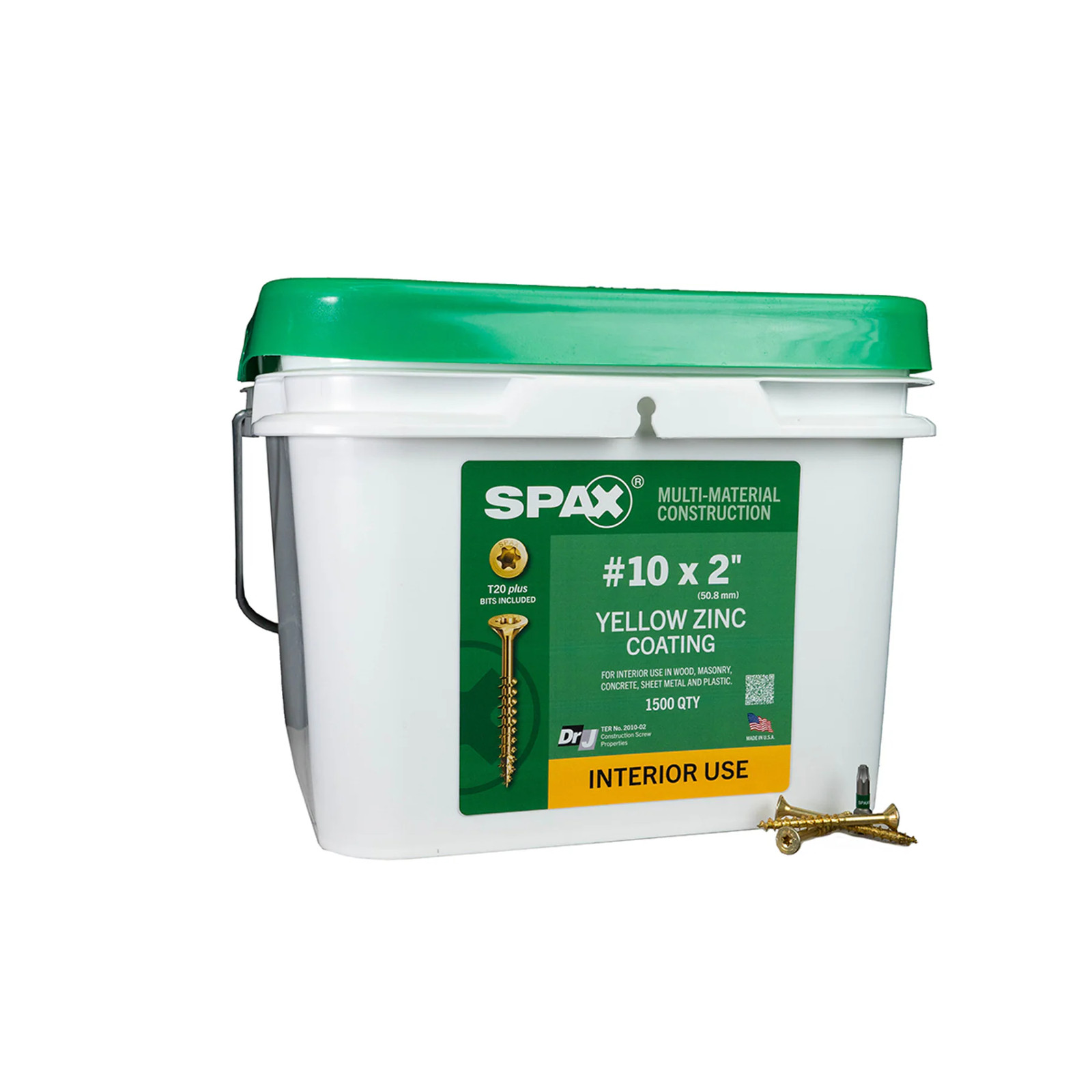 SPAX Construction Framing Countersunk Flush Finish #10 x 2-in Yellow zinc|15352