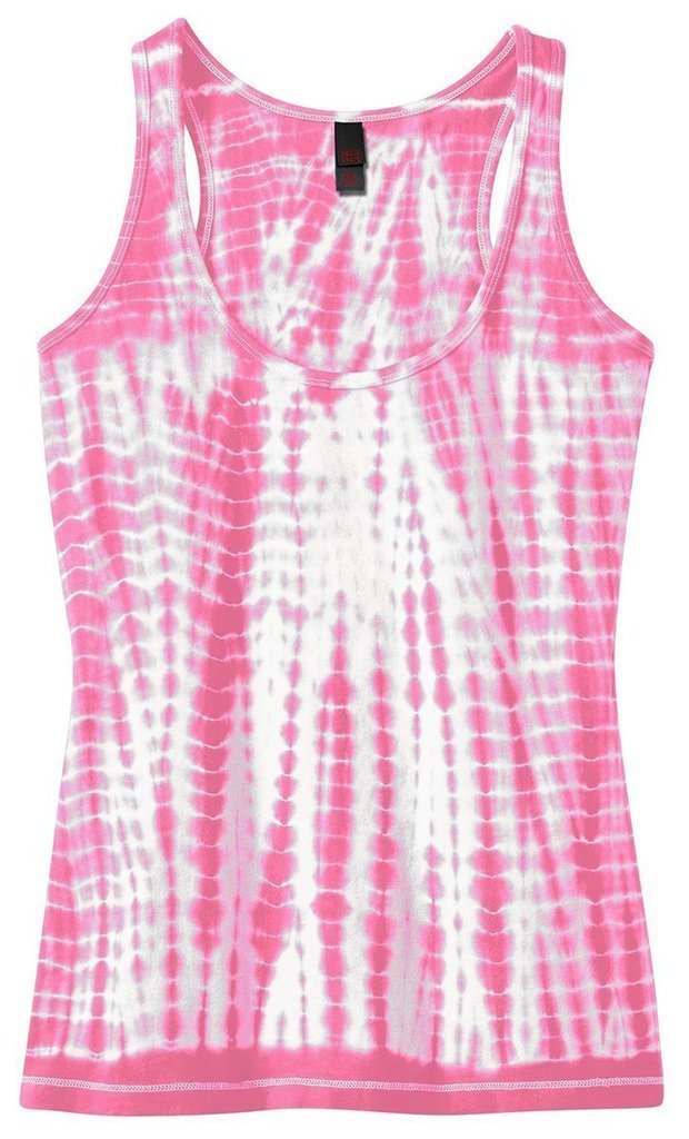 4 PACK Ladies Tie Dye Yoga Racerback Style Cotton Tank Top