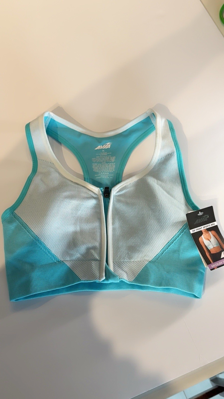 Avia Zip Front Sports Bra