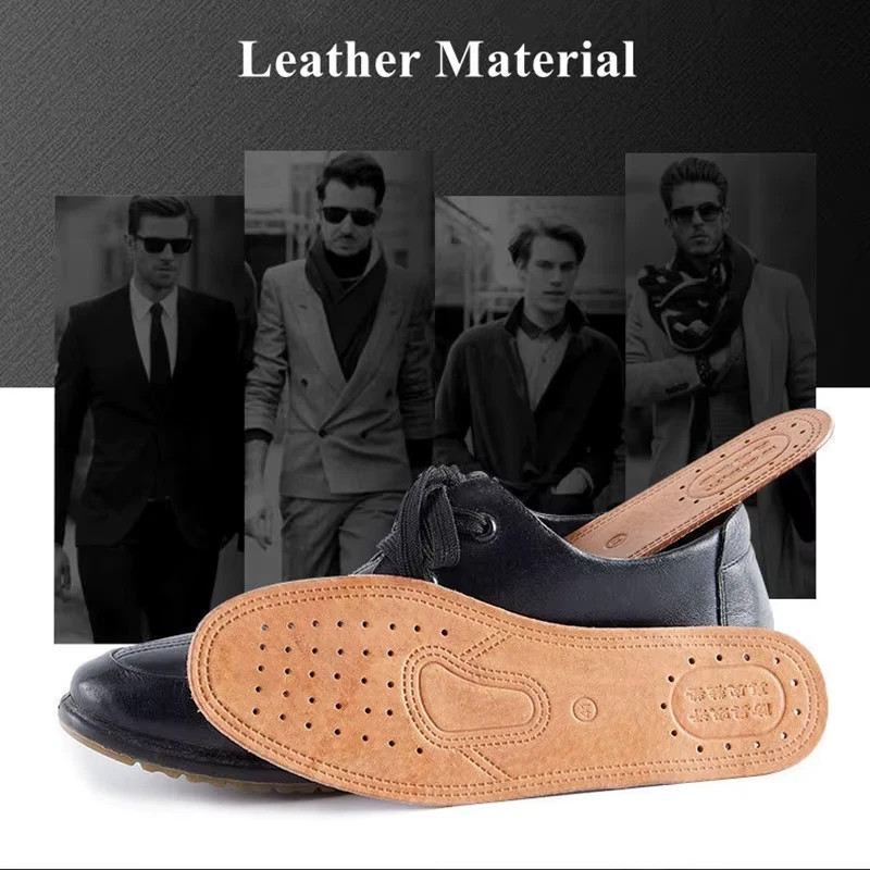 Real Cowhide Insole Leather Shoes Boots Shoe Inserts Soft Breathable Deodorant A