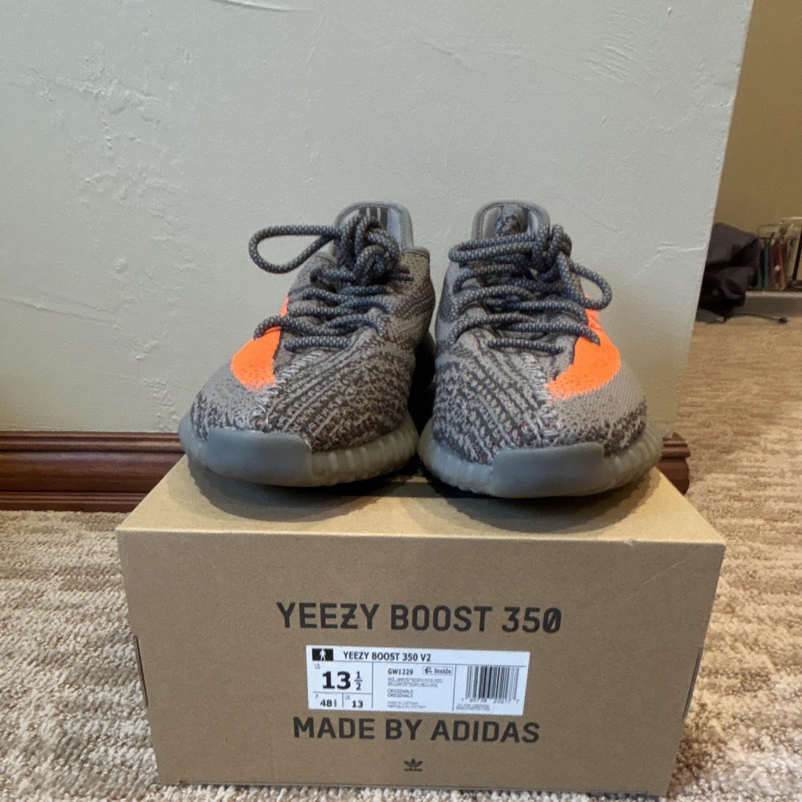 adidas Yeezy Boost 350 V2 Beluga Reflective Gray/Orange Primeknit GW1229