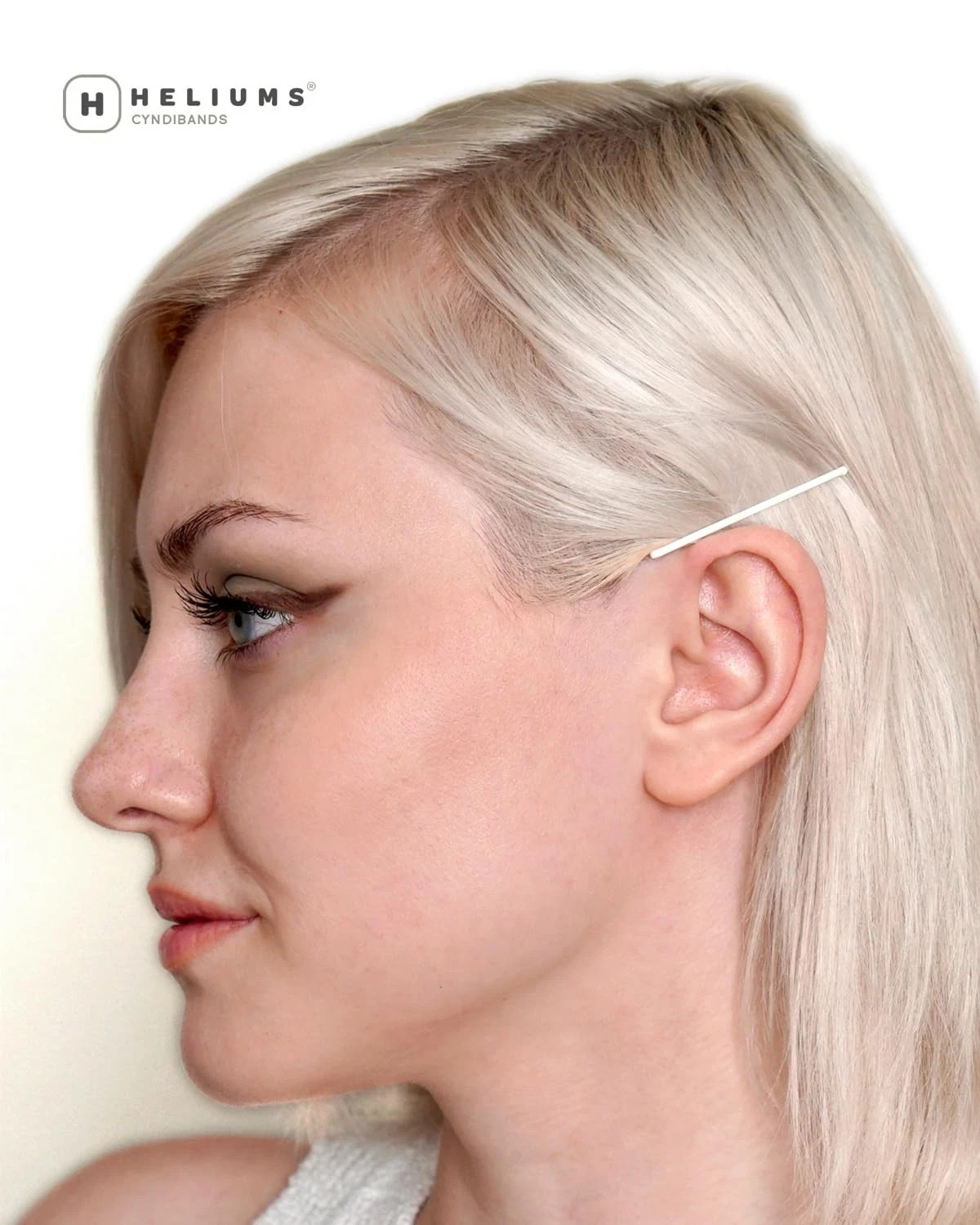 Heliums Bobby Pins – White – 2 Inch Wavy Hair Pins, Color Matched for Grey an…
