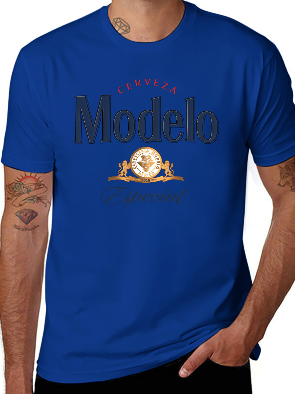 100% Cotton Modelo Men’S Premium Cotton T-Shirt – Casual Crew Neck Short Sleeve,