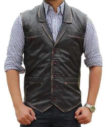 Hell on Wheels Cullen Bohannan Real Leather Vest – 100% MONEY BACK GUARANTEE!!!