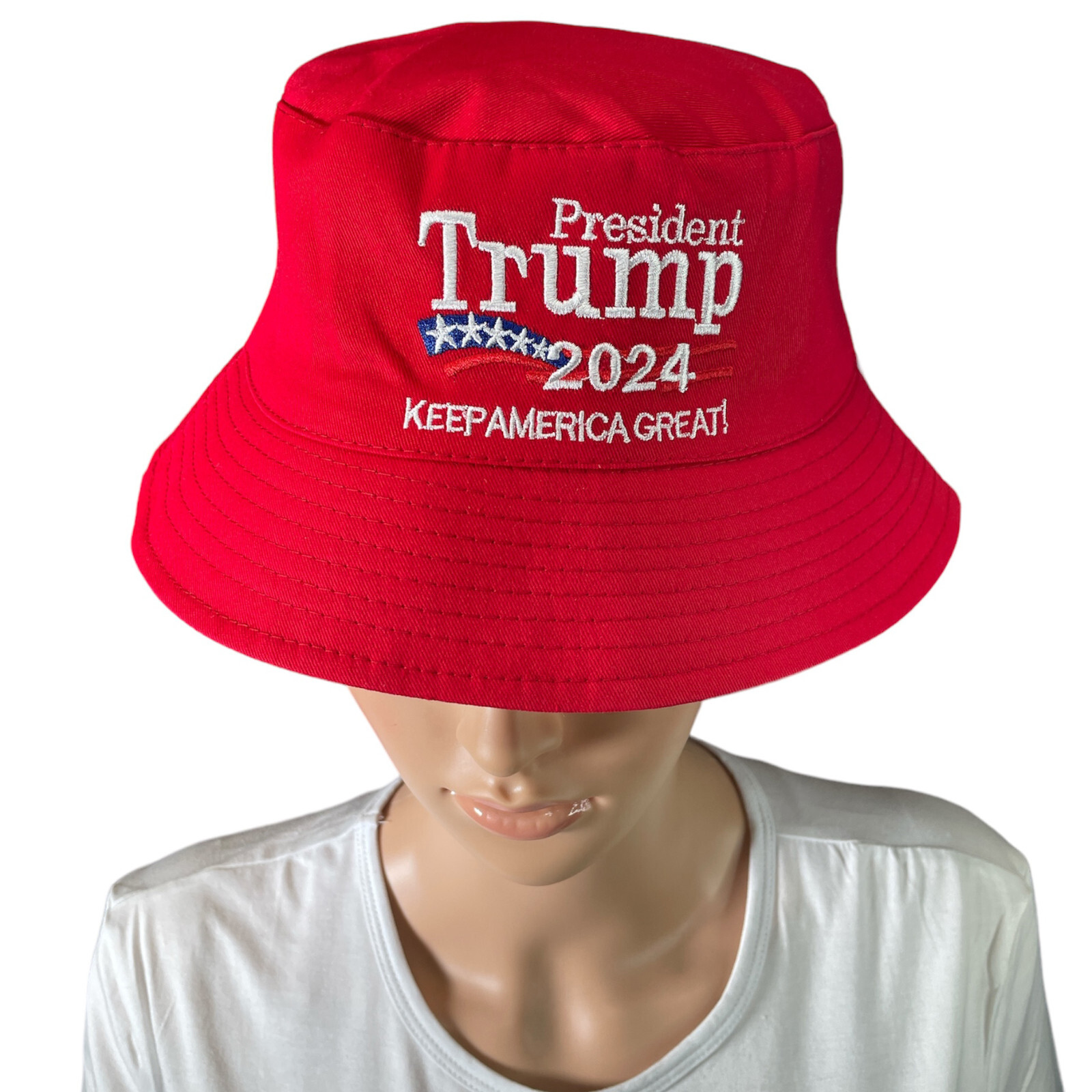 ON SALE!! President Donald TRUMP Bucket Red Hat MAGA Keep America Great Again