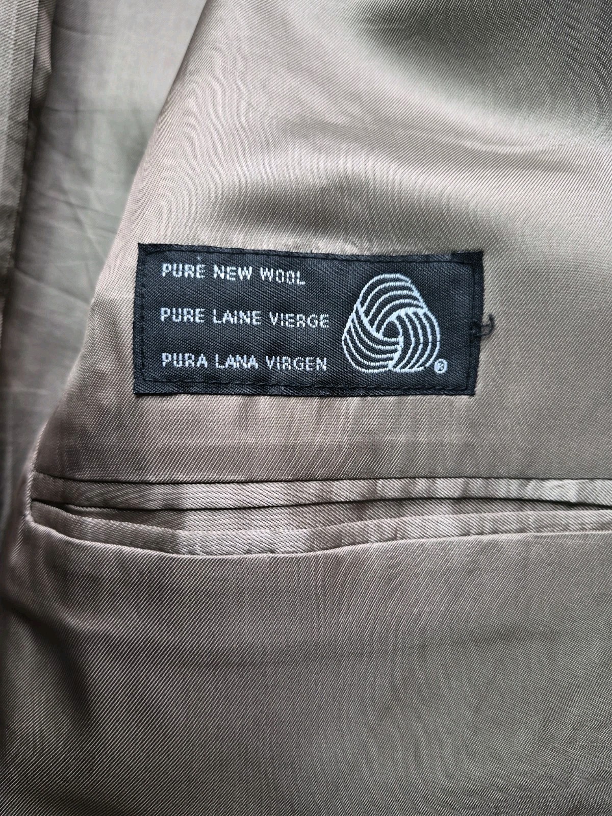 🇺🇸 Vtg Chaps Ralph Lauren Mens Wool Sports Coat 42R Dark Taupe 2 Button