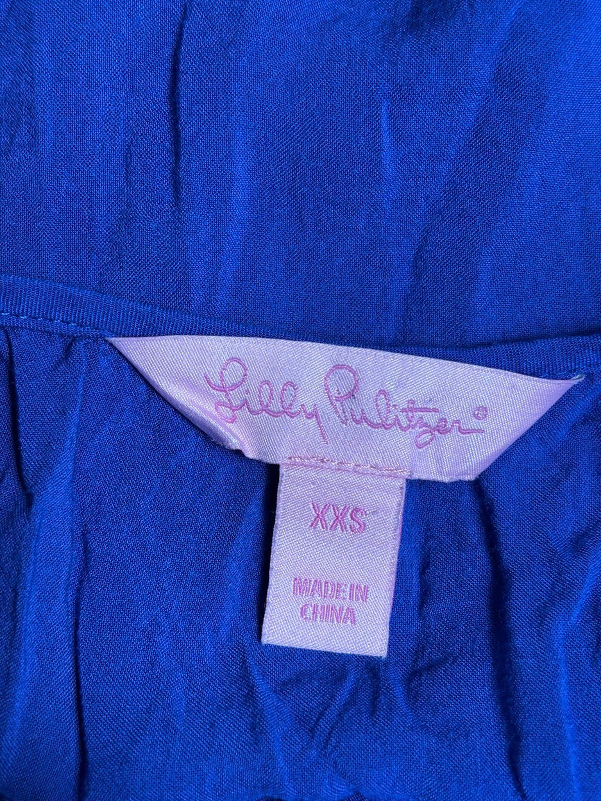 Lilly Pulitzer Alanna Open Shoulder Mini Dress Womens Size XXS Blue Bomber Boho