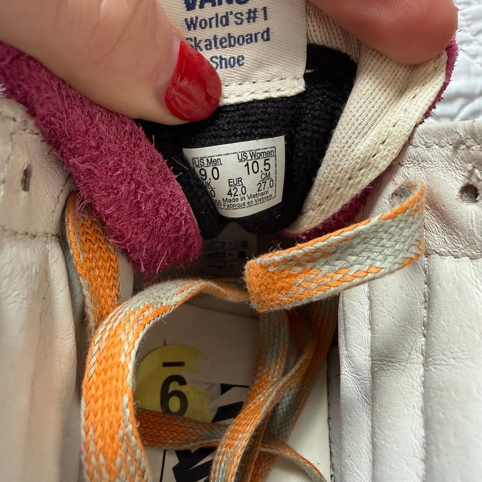 Vans Vault OG Sk8-Hi LX in Cerise and Apricot Hairy Suede Size 10.5 W / 9 M