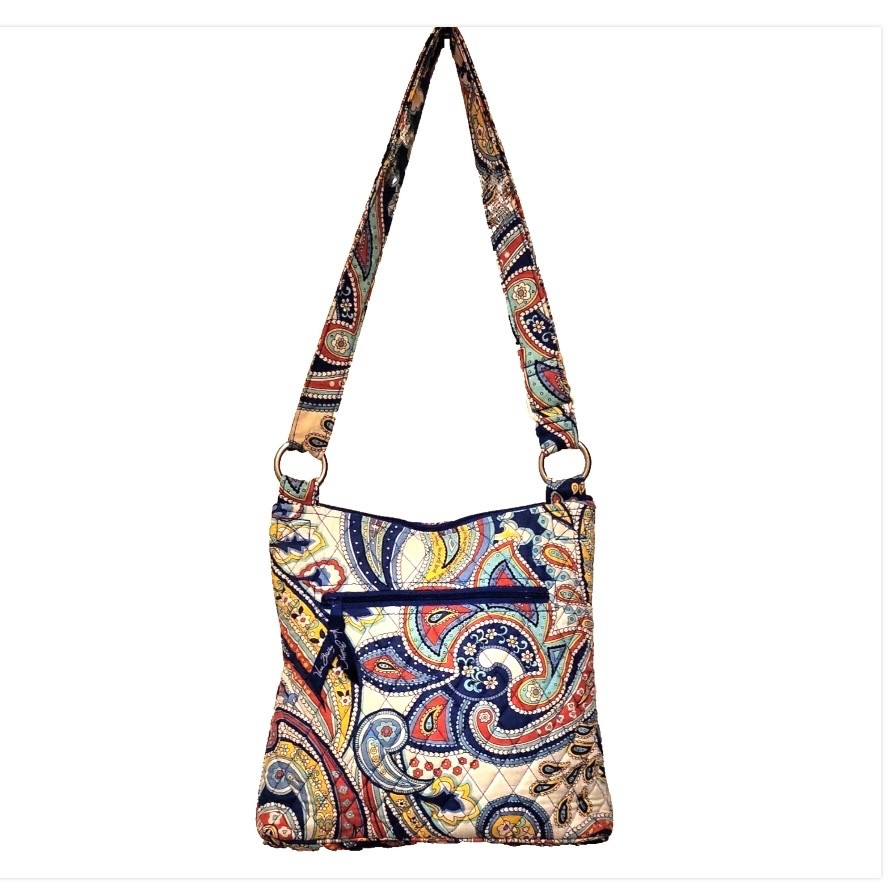 Vera Bradley Retired Marina Paisley Hipster Crossbody Shoulder Bag/Purse 12″