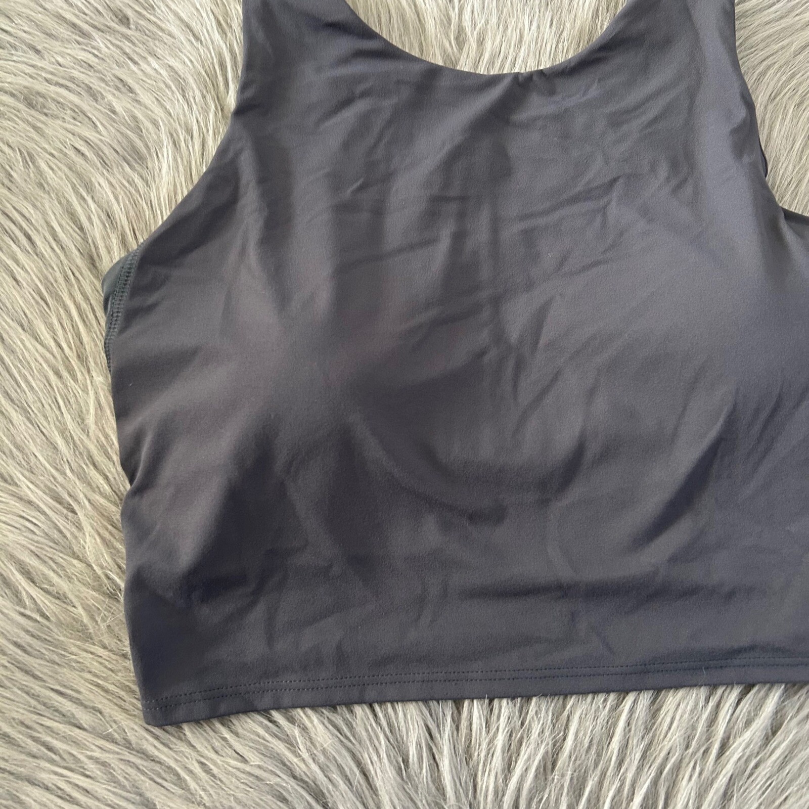 Avia Wireless Crop Sports Bra Women’s Size Large (D-DD) Gray Moisture Wicking