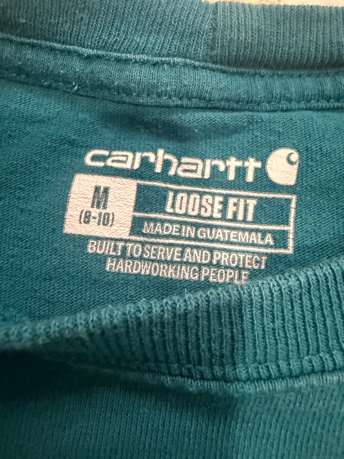 Carhartt Men’s M Regular Loose Fit Long Sleeve Crew Neck Solid Blue T-Shirt