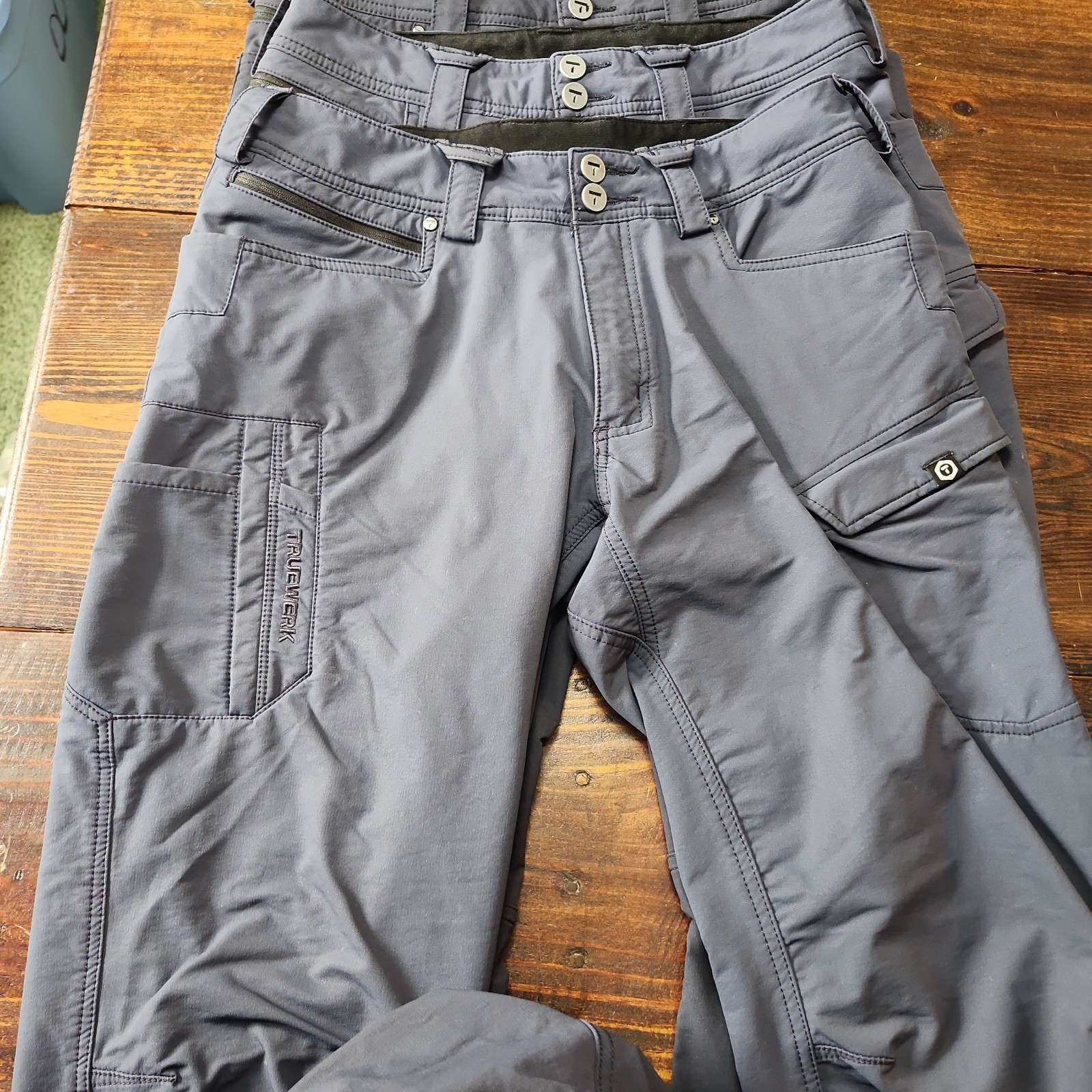 Truewerk T2 Werkpant Men’s 32×36 Blue gray Technical Work Utility Cargo Pants