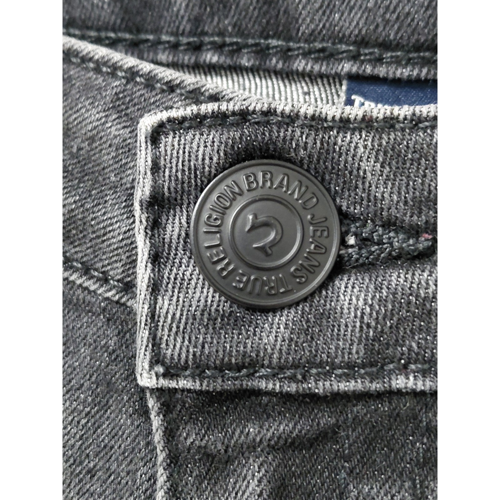 True Religion Gray Denim Jeans Mid (10-12 in) Regular Women Size 16