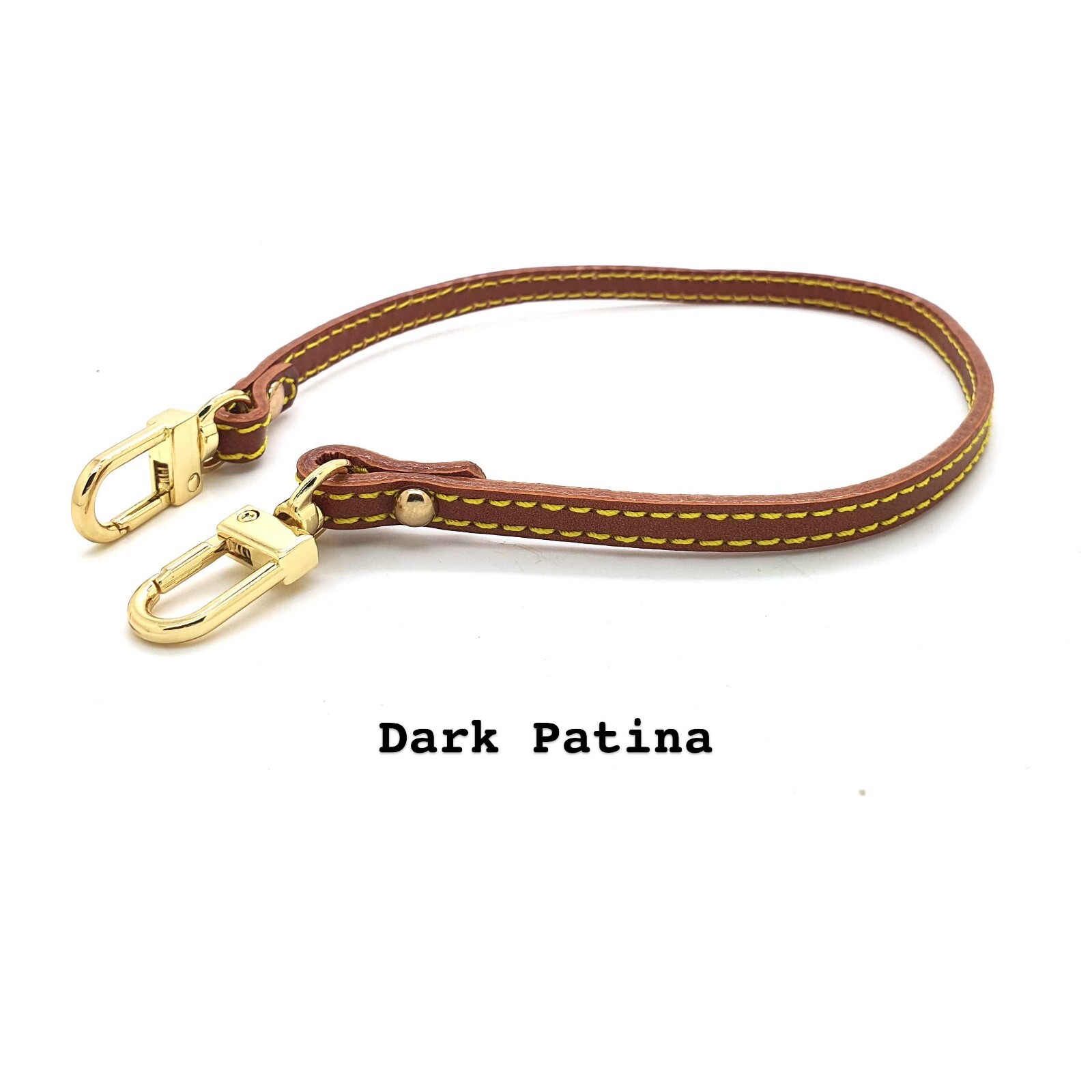 duyp Vachetta Short Leather Strap for Pochette Accessoires mini pouch purse bag