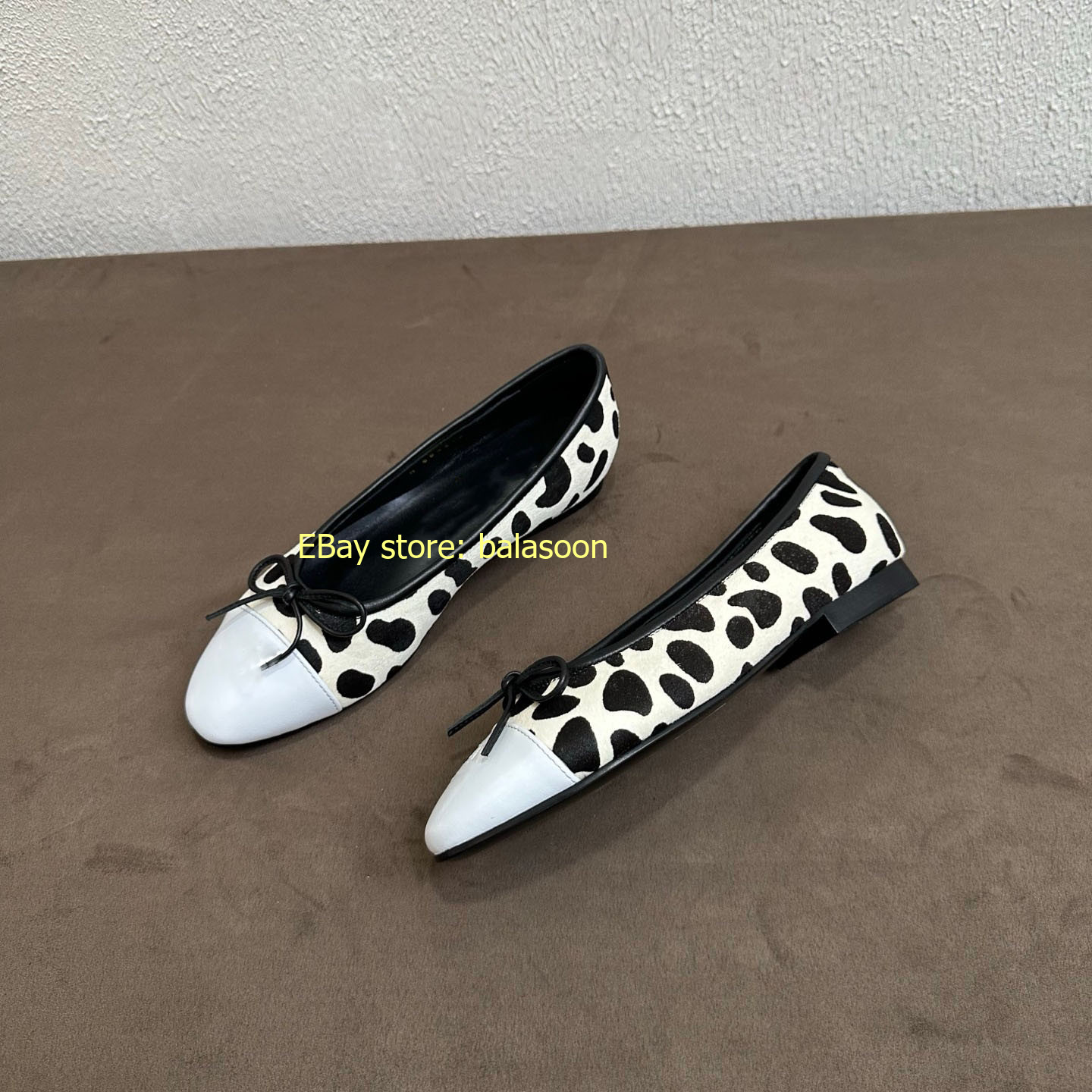Spring Summer 2026 Genuine Leather Spliced Leopard Single Shoes Multi-Style35-43