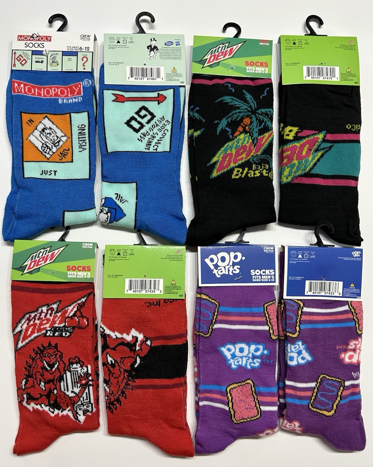 New Style Odd Sox Crazy Funny Novelty Crew Socks Adult Women’s Men’s Size 6-12